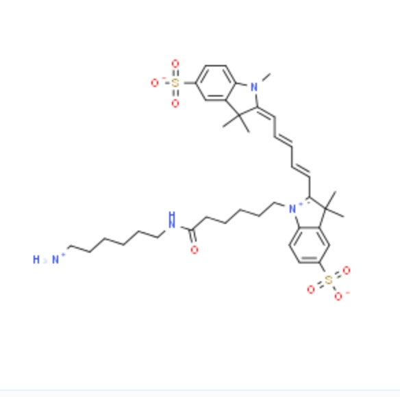 Sulfo-Cy5-NH2，水溶性花菁染料Cy5-氨基