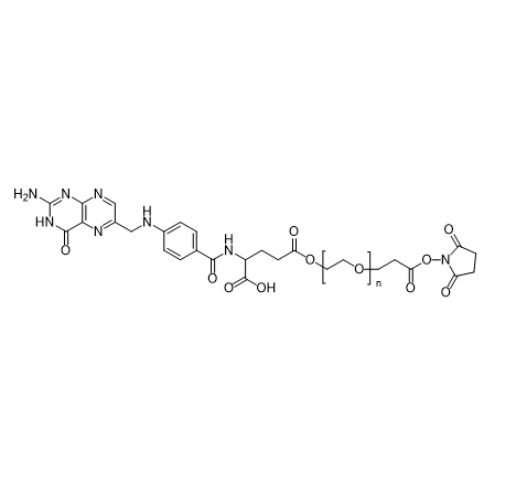 FA-PEG-NHS，叶酸-聚乙二醇-N-羟基琥珀酰亚胺