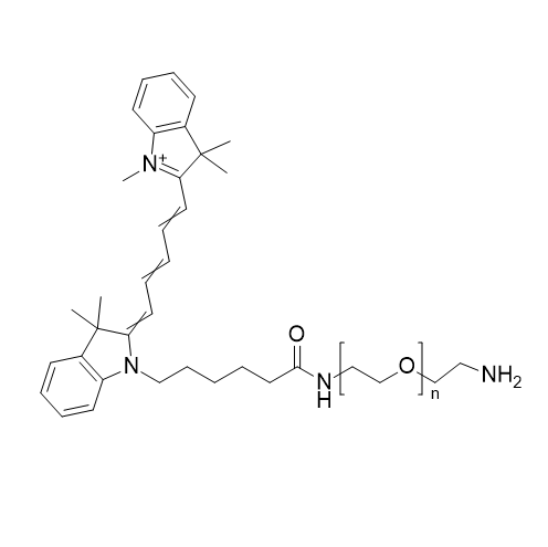 Cy5-PEG-NH2，五甲川花菁染料-聚乙二醇-氨基