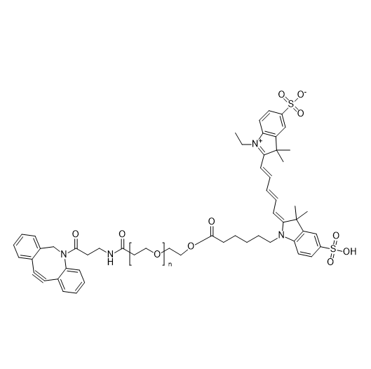 Cyanine5-PEG-DBCO，CY5-聚乙二醇-二苯基环辛炔