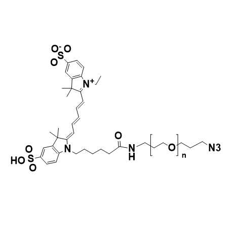 CY5-PEG-N3，五甲川花菁染料-聚乙二醇-叠氮