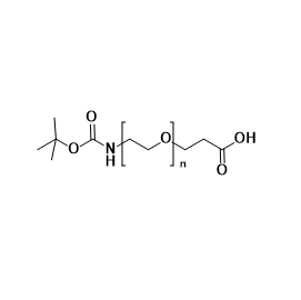 TBOC-PEG-COOH，叔丁氧羰基-聚乙二醇-羧基