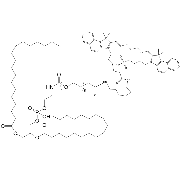 DSPE-PEG-ICG，二硬脂酰磷脂酰乙酰胺-聚乙二醇-吲哚菁绿