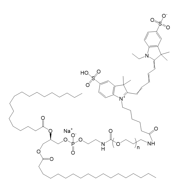 DSPE-PEG-CY5，磷脂-聚乙二醇-五甲川菁类染料