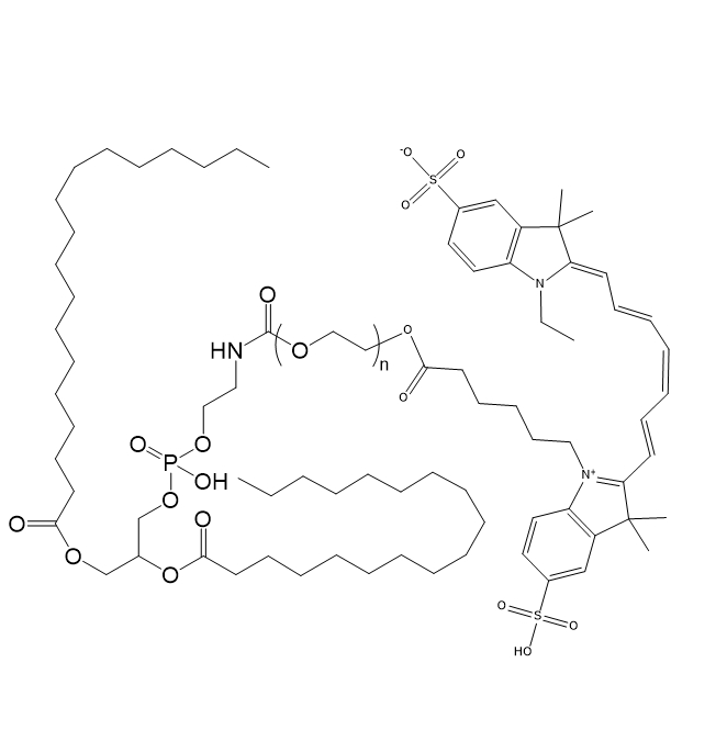 DSPE-PEG-CY7，磷脂-聚乙二醇-七甲川菁类染料