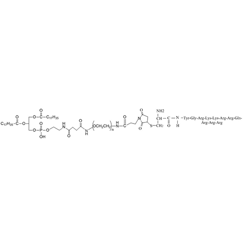 DSPE-PEG2K-TAT，磷脂-聚乙二醇-穿膜肽 序列:(YGRKKRRQR