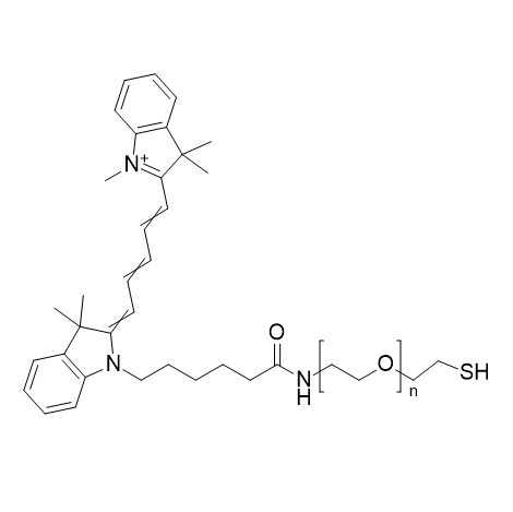 Cy5-PEG-SH，五甲川花菁染料-聚乙二醇-巯基